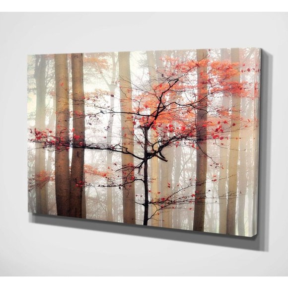 'Orange Awakening' Gallery-wrapped Canvas Wall Art - Picture 2 of 3